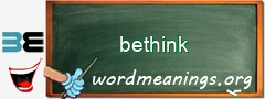 WordMeaning blackboard for bethink